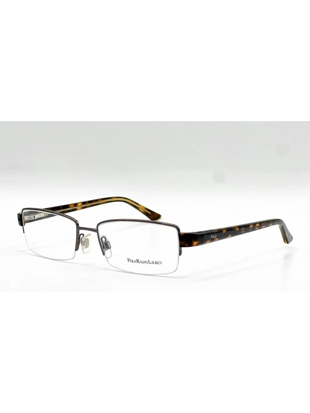 Polo Ralph Lauren 1097 9011 Brown Semi Rimless Eyeglass Frames 55-18-140